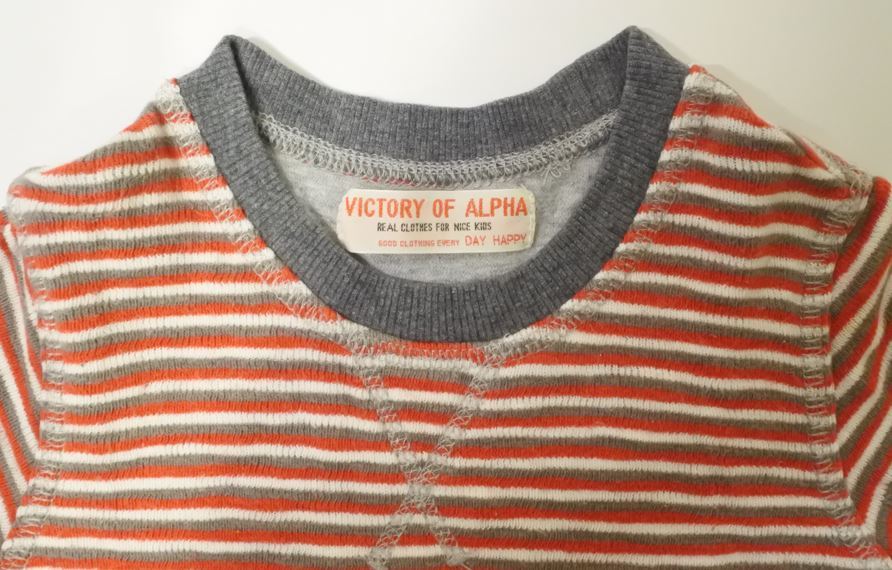 VICTORY OF ALPHA ヴィクトリーオブアルファ トレーナー リバーシブル 長袖 100サイズ レッドｘグレーｘ白 ngymtko a201h0907_画像2