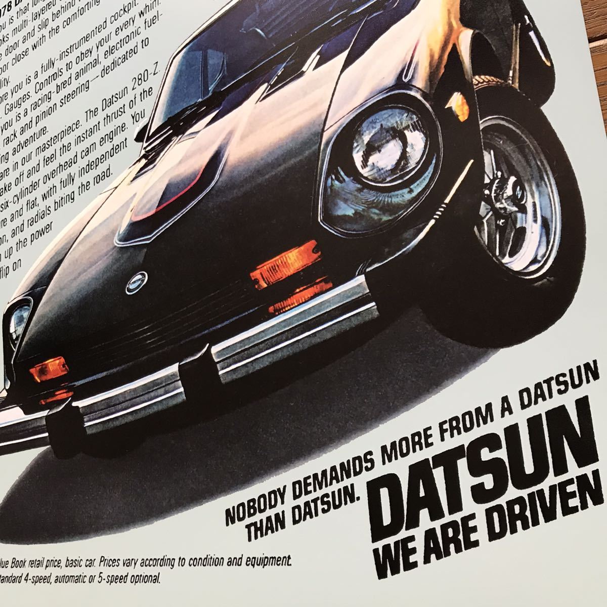 *1978 year DATSUN 280-Z Vintage advertisement poster * Fairlady Z/S30/240Z/ Nissan /NISMO/130Z