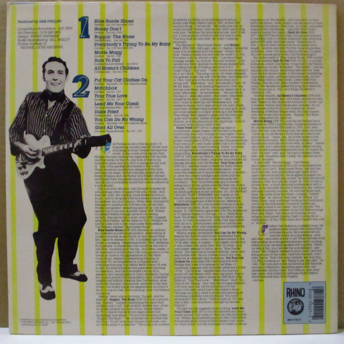 CARL PERKINS-Original Sun Greatest Hits (US Orig.Mono LP)_画像2