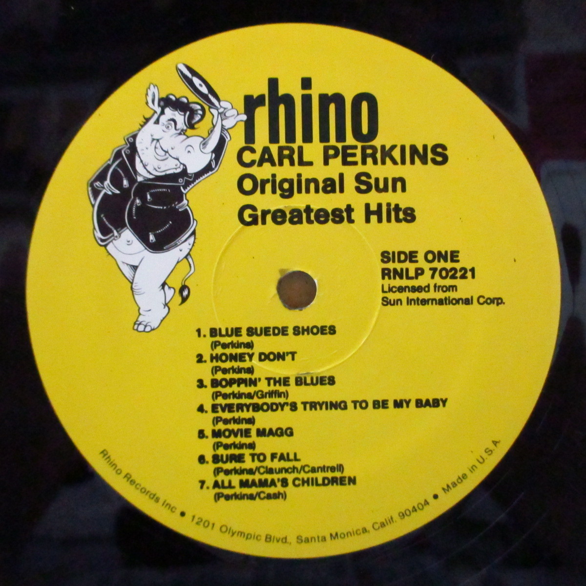 CARL PERKINS-Original Sun Greatest Hits (US Orig.Mono LP)_画像3
