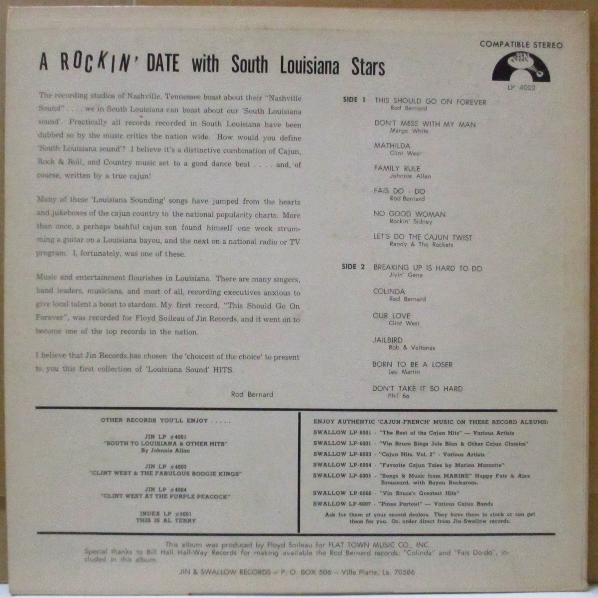 V.A.-A Rockin' Date With South Louisiana Stars (US Orig.Ster_画像2