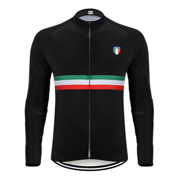新品 長袖 サイクルジャージ No93 Lサイズ イタリア フルジップ ウェア メンズ ロング サイクリング スポーツ ロードバイク MTB_画像1