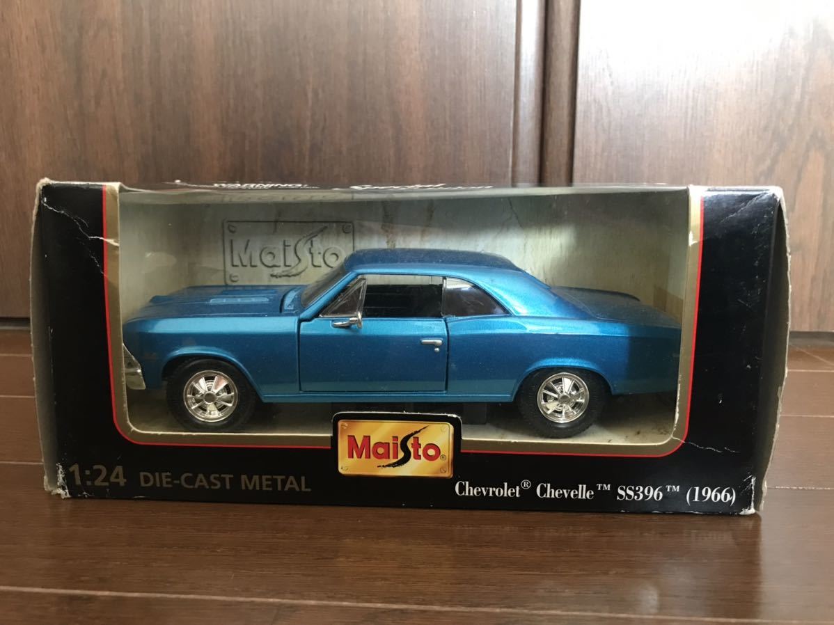 マイスト maisto 1:24 die-cast metal chevrolet chevelle ss396 1966 シェベル ミニカー 1/24_画像1