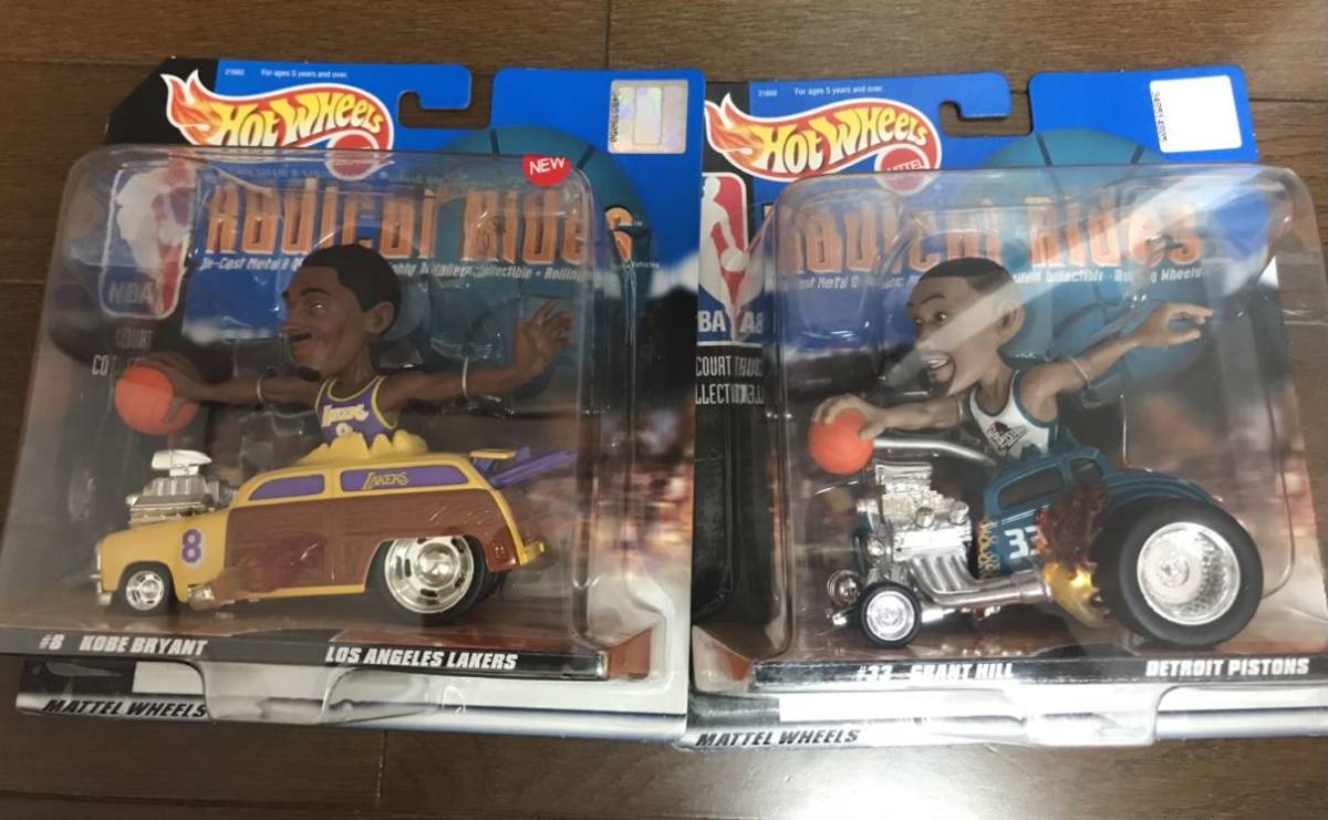 hotwheels RadicalRides KOBE BRYANT LAKERS MICHAEL JORDAN CHICAGO BULLS ANTOINE WALKER CELTICS GRANT HILL PISTONS NBA баскетбол 