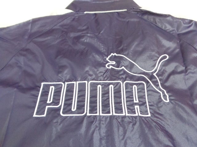 [ secondhand goods ][ postage 185 jpy ]* Puma Wind breaker top and bottom set ( navy blue ) for children size 150*USED PUMA man . for {P417}