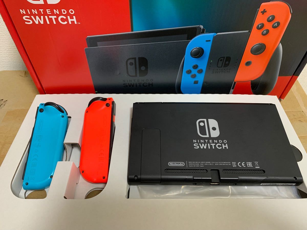 中古ジャンク品 新型 ニンテンドー switch スイッチ 本体 ジョイコン ブルースクリーン