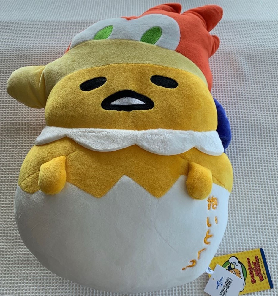 455◇ぐでたま ウッドペッカー ぬいぐるみ USJ 2019 夏 限定 希少 ユニバーサルスタジオ ジャパン コラボ Gudetama Woody Woodpecker