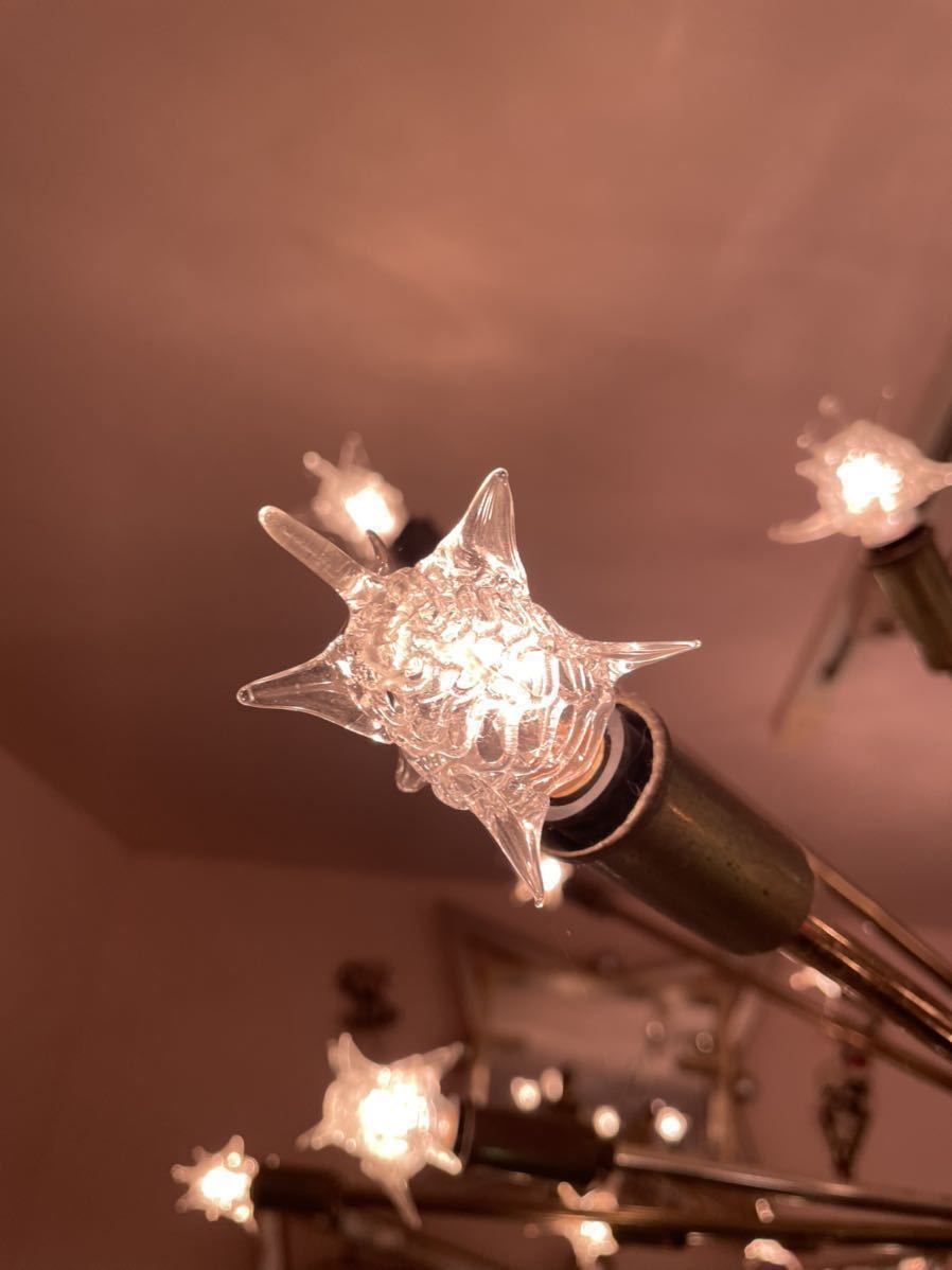  super valuable goods Vintage s Pooh tonik light 36 departure / Mid-century 50\'s atomic Star Burst chandelier antique 