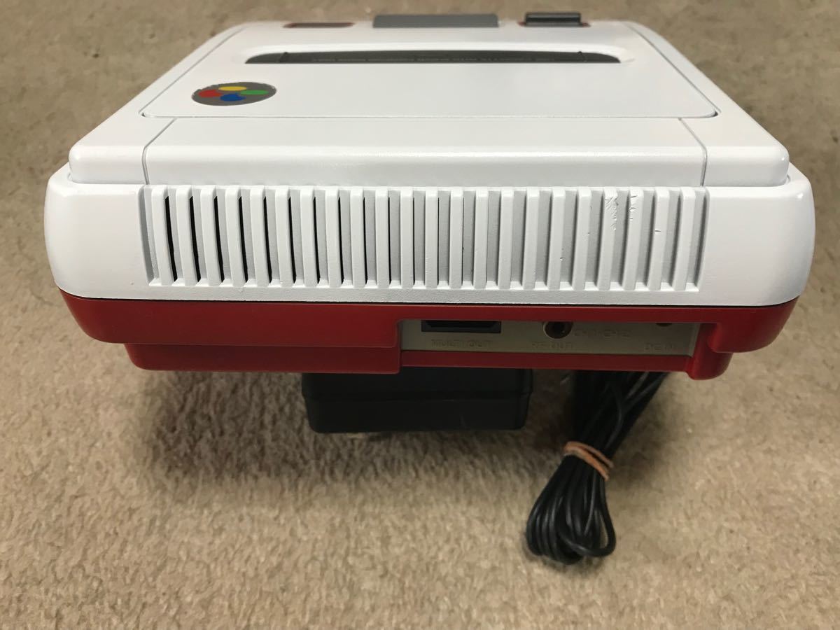 スーパーファミコン本体フルセット　塗装品　分解洗浄　　全ソフト端子清掃　正常動作品　任天堂純正品　後期型