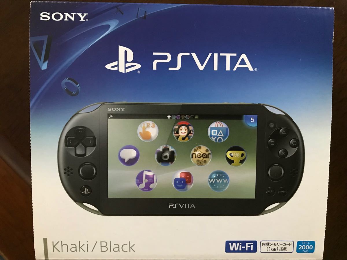 美品♪ PlayStation Vita（PCH-2000シリーズ） Wi-Fiモデル カーキ/ブラック PCH-2000ZA16
