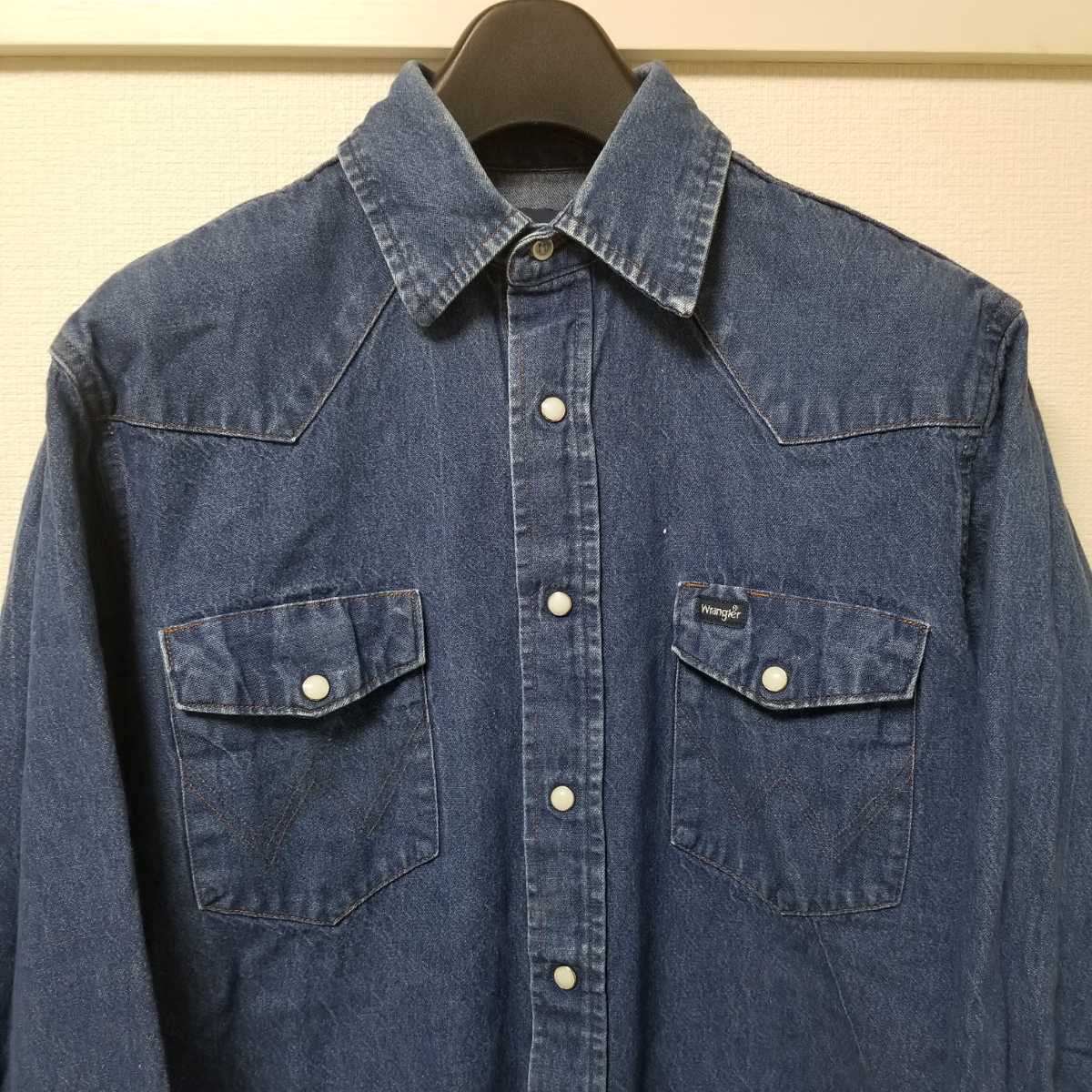 Wrangler ラングラー DENIM WESTERN SHIRTS デニムウエスタンシャツ 70127MW 15ｘ34 インディゴ 長袖 トップス 03I2501_画像3