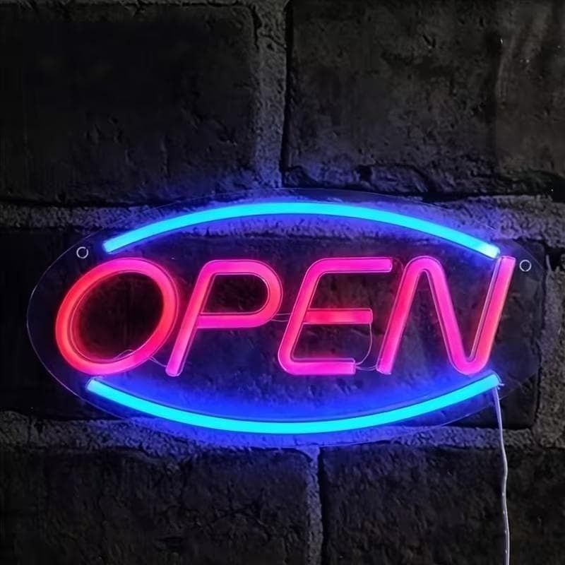 New【光る看板・ネオン祭り】最安値OPENオープンネオンサイン管 即