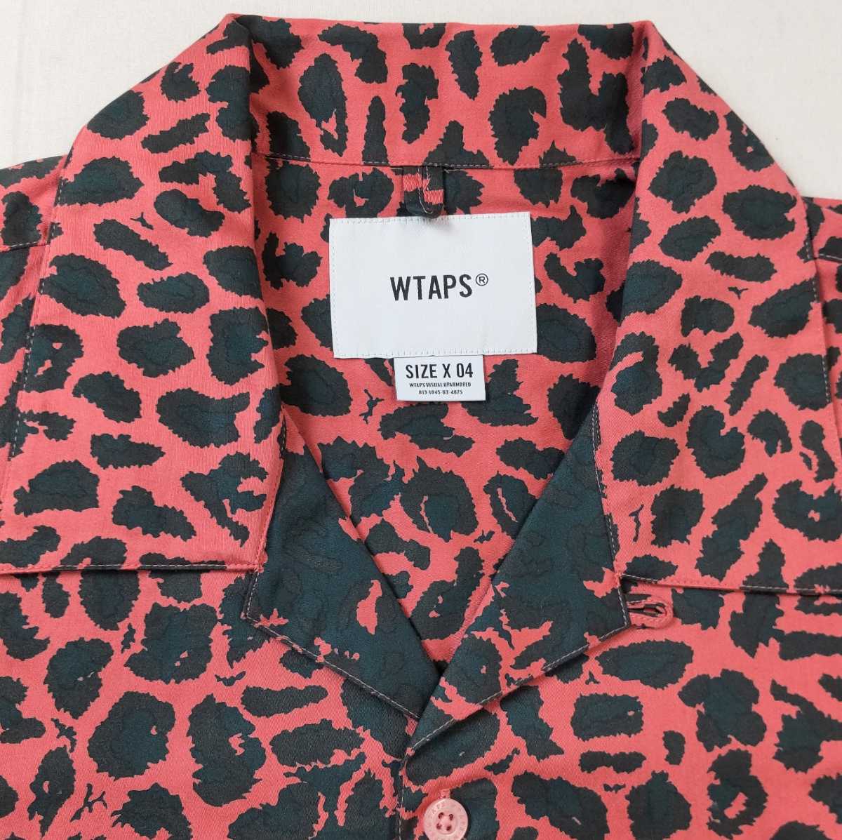 WTAPS ダブルタップス 21SS NIGHT VISION 半袖シャツ レオパード ヒョウ柄 コットン 04 XL ピンク系_画像5