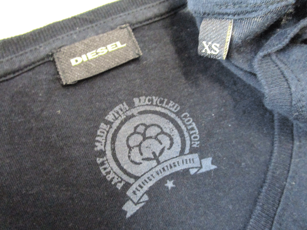 DIESEL ディーセル 半袖 Tシャツ カットソー XS 黒 メンズ 送料250円_画像5