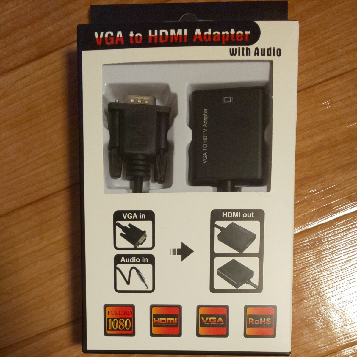 VGA to HDMI 変換 解像度 1080P ビデオ PC プロジェクター ディスプレイ VGATOHDMI