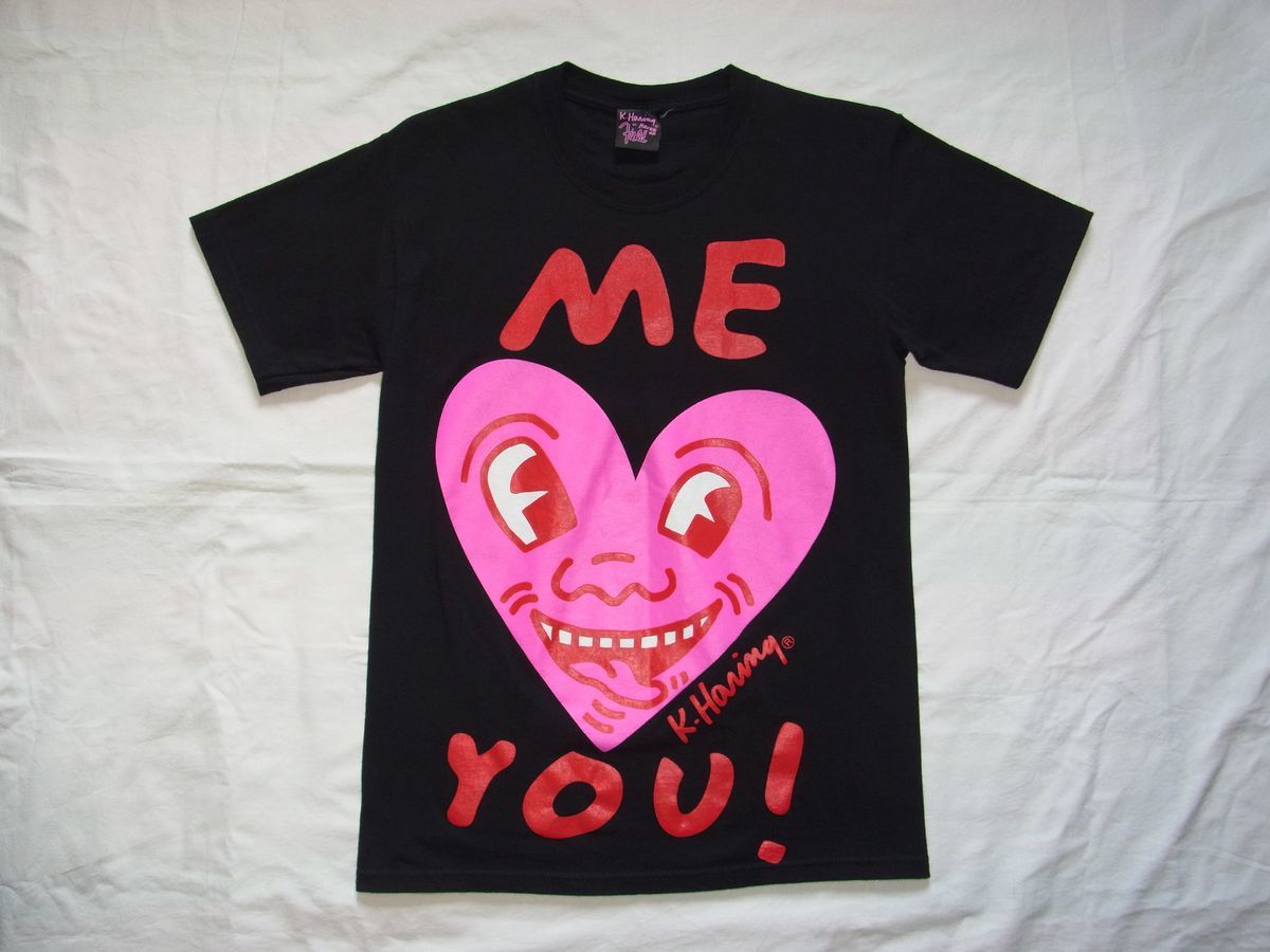 ☆美品☆ Keith Haring BY HOUSE OF Field パトリシア・フィールド × キース・ヘリング Tシャツ sizeS 黒 ☆USA古着 POP ART 90s POPSHOP