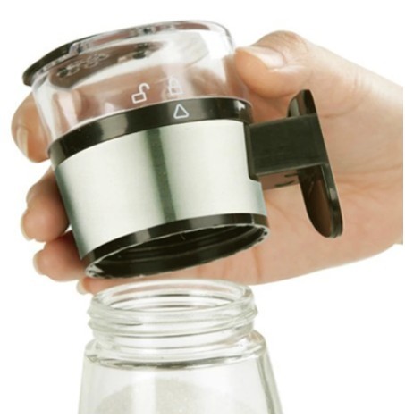 新到着塩ディスペンサー制御することができシェーカーガラス瓶調味料ボトルスパイス容器調理ツールキッチンアクセサリー_画像5