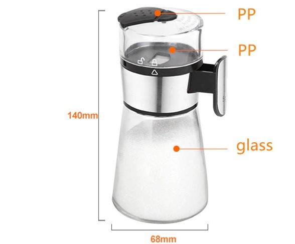 新到着塩ディスペンサー制御することができシェーカーガラス瓶調味料ボトルスパイス容器調理ツールキッチンアクセサリー_画像7