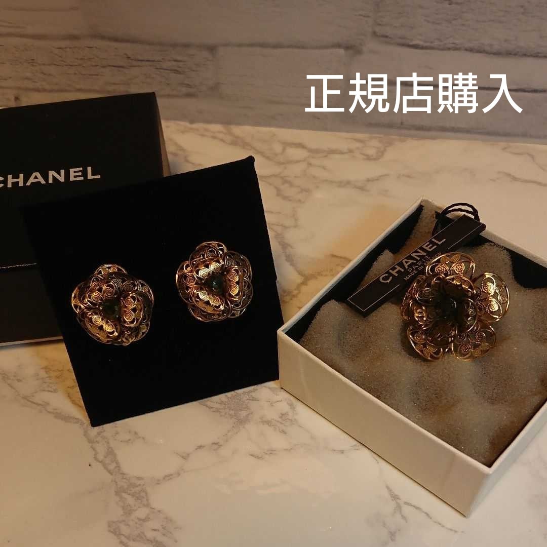 CHANEL シャネル イヤリング ヴィンテージ 指輪 カメリア セット レア