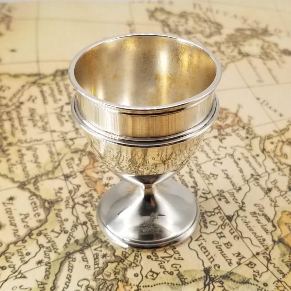 1857年 英国 アンティーク スターリングシルバー エッグカップ ホールマーク ヴィクトリア 玉子 カップ
