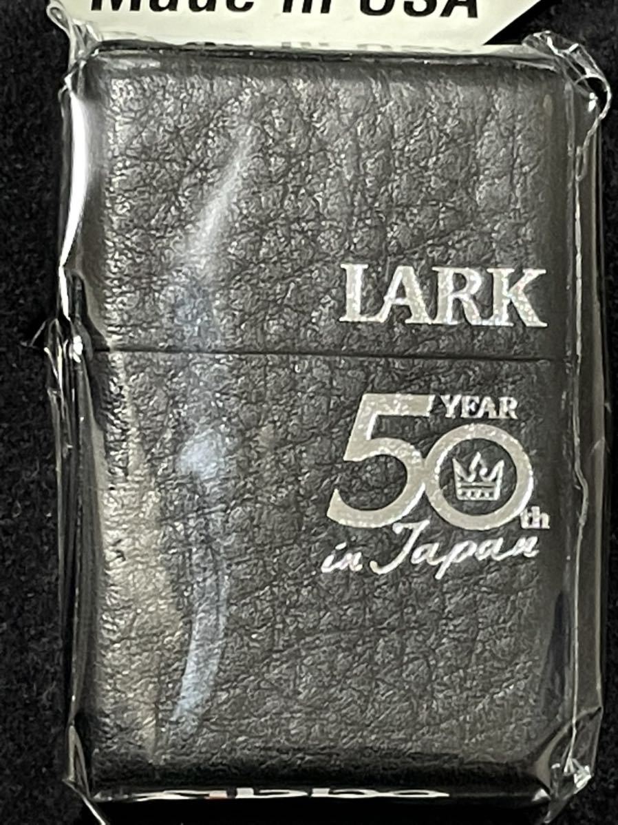 zippo LARK 黒本革 50 YEAR in Japan 限定品 50周年記念モデル 2012年製 1937レプリカ ラーク 両面デザイン  ケース 保証書