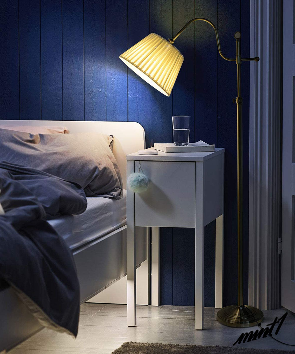 【レトロスタイル】 フロアスタンド 高さ調整可能 フットスイッチ LED インテリアライト 北欧風 間接照明 リビング 書斎 寝室 玄関