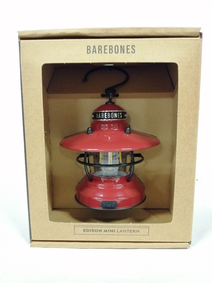 (新品未使用)ベアボーンズ ミニエジソン LEDランタン レッド/Barebones Edison Red