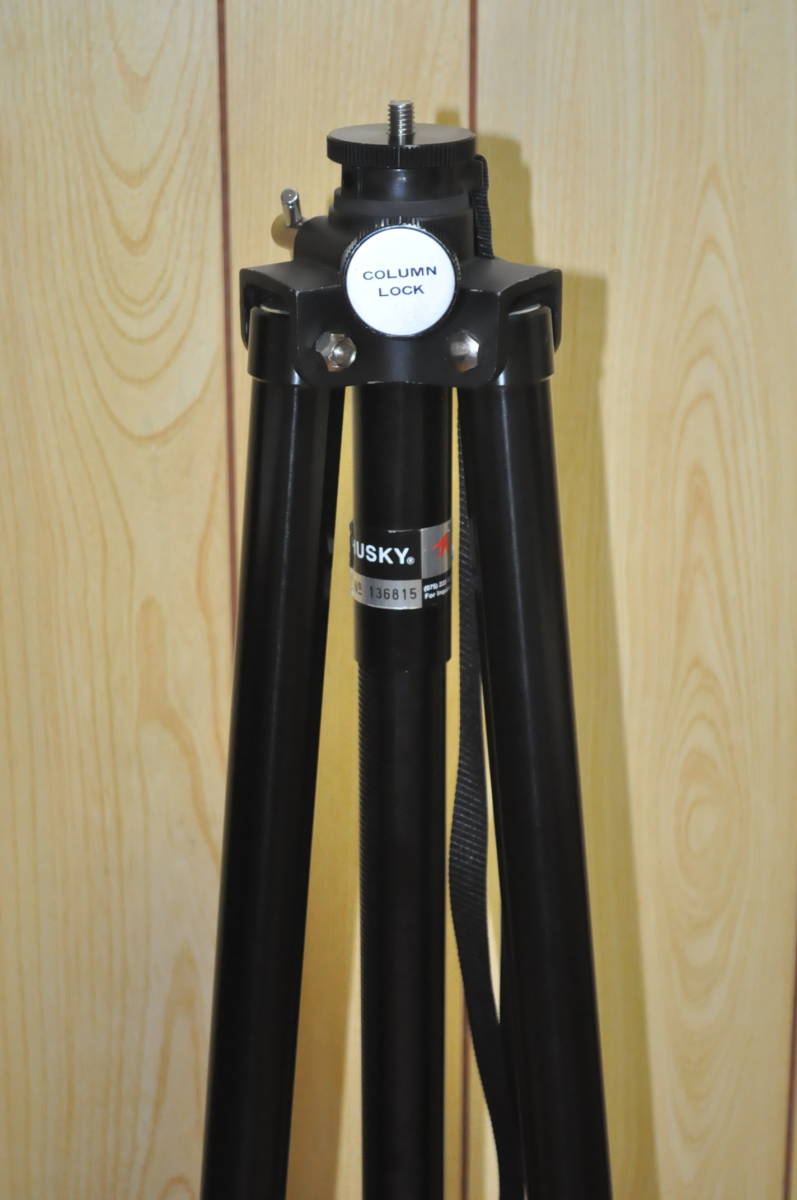 ☆ キレイ! HUSKY TRIPOD ハスキー 3段 三脚 ヘッド分離型 太ネジ仕様