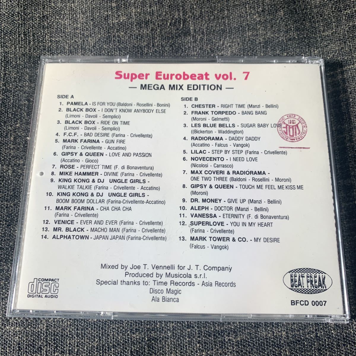 スーパー・ユーロビート VOL.7 CD Super Eurobeat MIX EDITION vol.7_画像4
