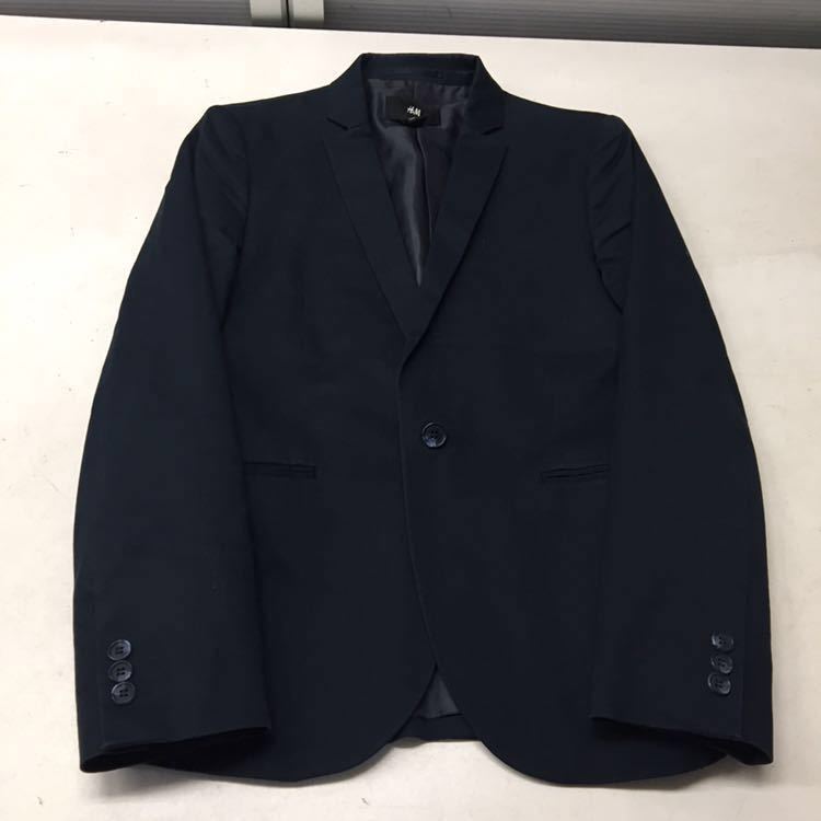 送料無料 H&M エイチアンドエム テーラードジャケット ネイビージャケット 上着 メンズ 42 32R♯30332sj109