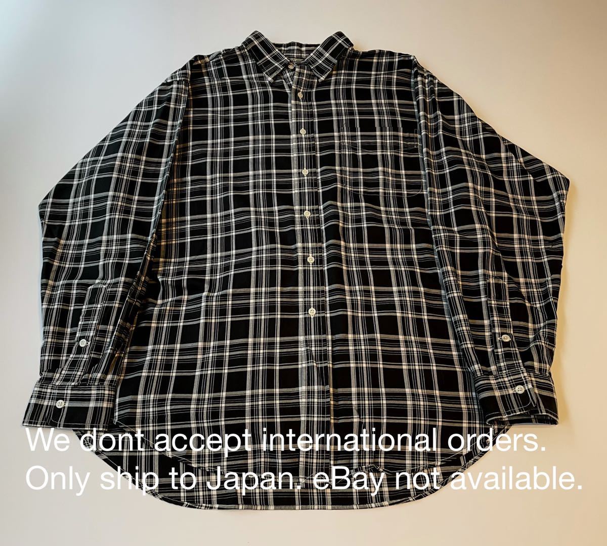 90s Ralph Lauren ラルフローレン ブラックチェック コットン シャツ