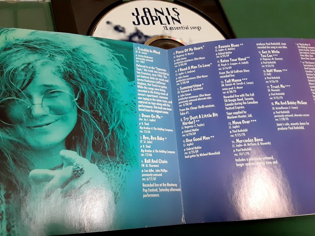 JANIS JOPLIN　ジャニス・ジョプリン◆『18の祈り　ベスト・オブ・ジャニス』日本盤CDユーズド品　※難あり（解説欠品）_画像2