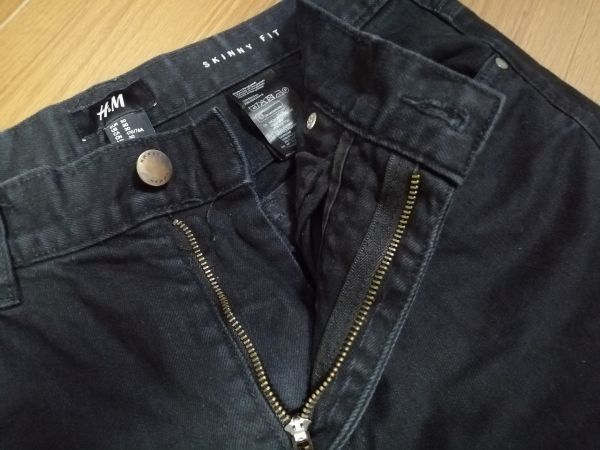 kkyj5223 ■ H＆M ■ エイチアンドエム ジーンズ デニムパンツ ジーパン Gパン ボトムス スリム 黒 ブラック 30 M_画像8