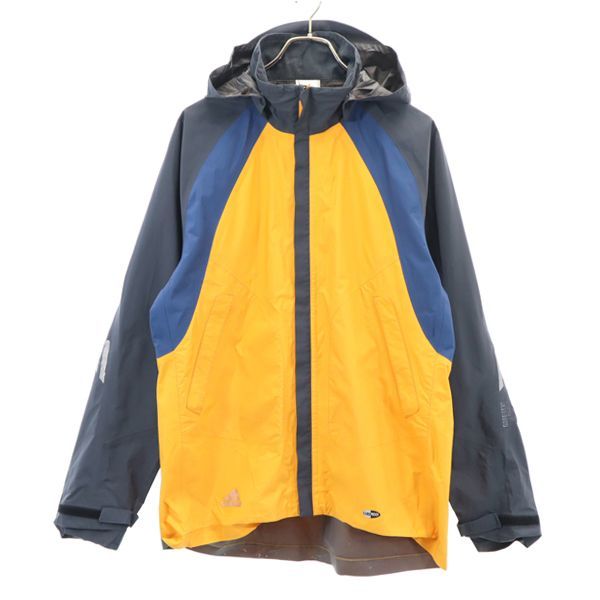 アディダス ゴアテックス シェルジャケット L オレンジ adidas GORE-TEX CLIMAPROOF ナイロン フード マウンテンパーカー  メンズ 200501