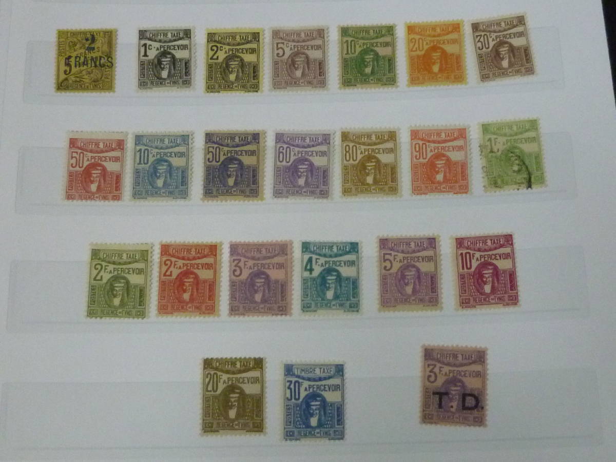 新着商品 21LA S チュニジア切手 №3 1893-1903年 不足 第1次普通 センコウ”T” アフリカ