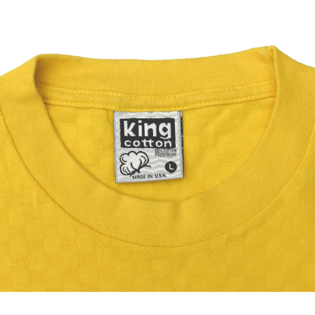 90s usa vintage king cotton ソリッド Tシャツ 100%コットン USA製 size.L_画像3