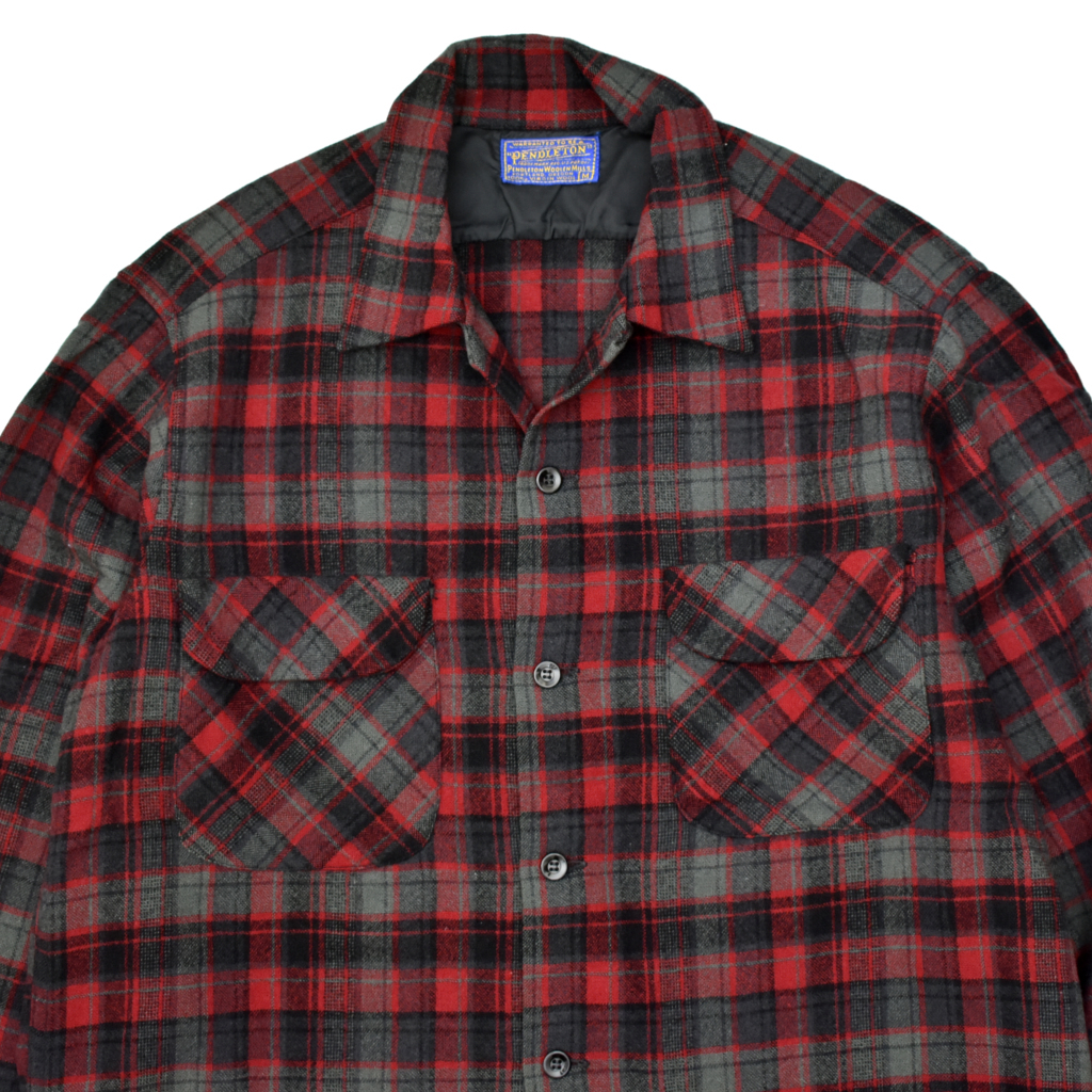 良色 50s ビンテージ PENDLETON ペンドルトン ウール シャツ ループカラー ボックス size.M_画像1