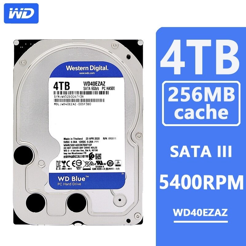 【予約販売品】 Wdブルー4テラバイトhddハードディスクドライブのディスクhd 35デスクトップpc/484 rpm 256メガバイトのキャッシュ5400 iii sata 2TB～