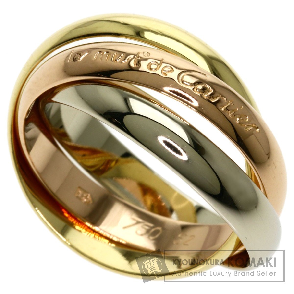 CARTIER カルティエ トリニティ #52 リング 特価キャンペーン K18イエローゴールド レディース 中古 指輪 定番スタイル