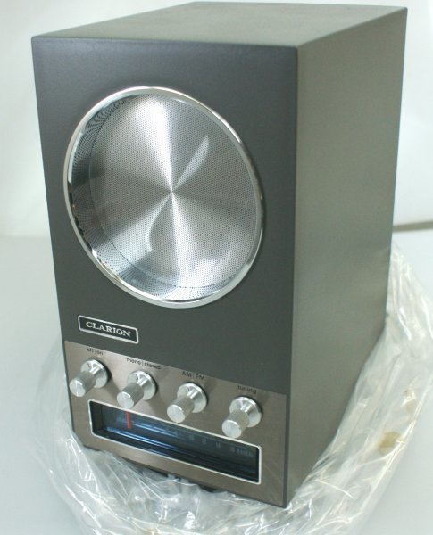 * unused Clarion( Clarion ) AM-FM radio deck EA-018A black post type radio stereo tuner that time thing retro audio 