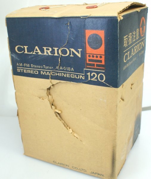 * unused Clarion( Clarion ) AM-FM radio deck EA-018A black post type radio stereo tuner that time thing retro audio 