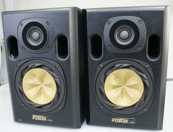 (( one months guarantee ))* beautiful goods FOSTEXfos Tec s*NF-01A* Powered Studio monitor speaker pair instructions attaching operation OK