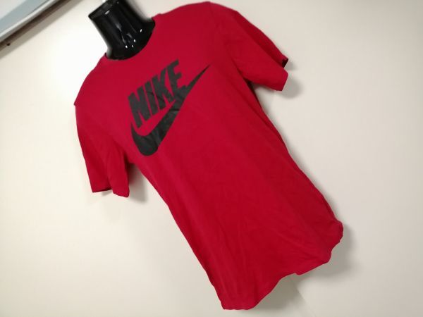 kkaa1698 ■ NIKE ■ ナイキ Tシャツ カットソー トップス 半袖 コットン 赤 S_画像1