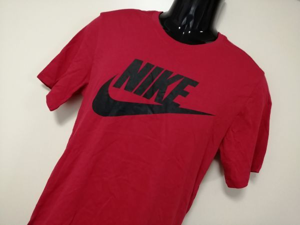 kkaa1698 ■ NIKE ■ ナイキ Tシャツ カットソー トップス 半袖 コットン 赤 S_画像2