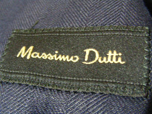 sue1086 Massimo Dutti マッシモドゥッティ メンズ ■ リネンジャケット ■ ダークネイビー 2つボタン サイドベンツ サイズ46 S-Mくらい_画像7