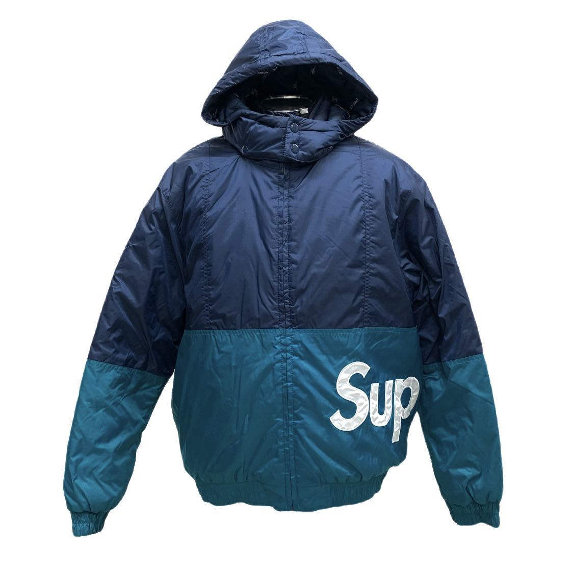 Supreme シュプリーム 16AW Sideline Side Logo Parka サイドライン サイドロゴ パーカー ナイロンジップジャケット  ネイビー sizeS