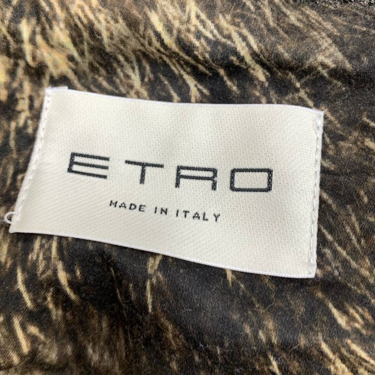 定価約32万 希少 ETRO エトロ 熊 ベアープリント 羊革 本革 定価約32万 希少 ETRO エトロ 熊 ベアープリント 羊革 本革