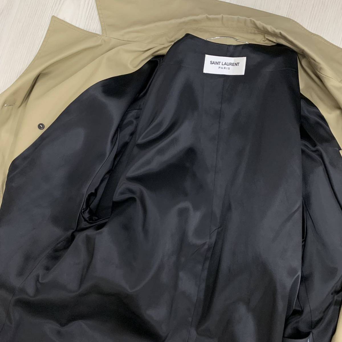 SAINT LAURENT PARIS サンローラン ダブルブレスト オーバーサイズ トレンチコート 611003 Y3A99