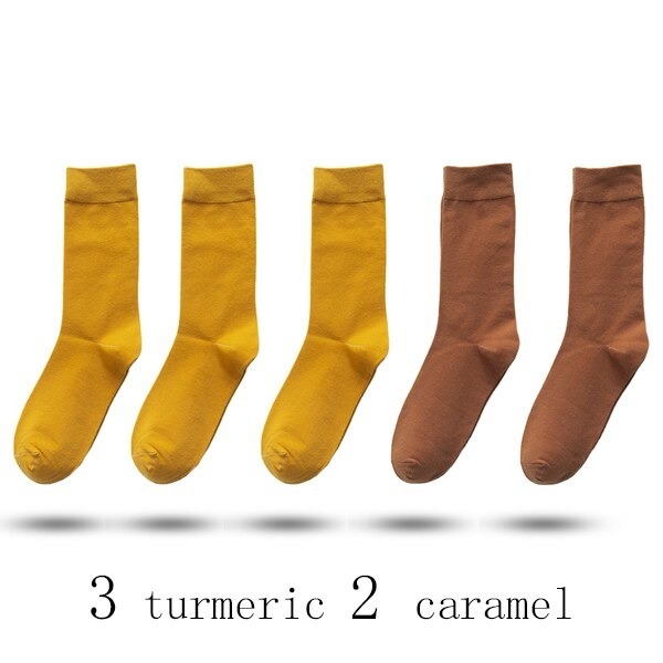 5 pair business dress socks men's ventilation winter warm cotton socks long high quality casual gift present A2093