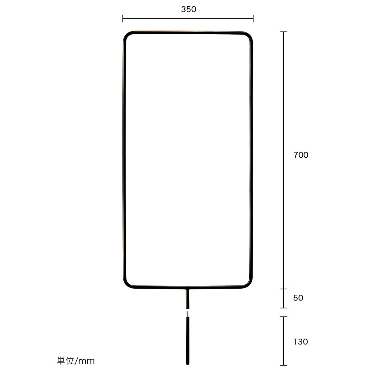 ■フラッグフレーム［f-3570］：350(W)×700(H)mm